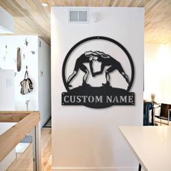 wrestling sport wrestling player custom metal signs 2