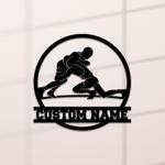 wrestling team name wrestling coach gift custom metal signs 0
