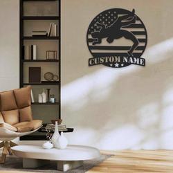 wrestling us flag sport metal wall art custom metal signs 1
