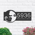 yin yang cat address sign house number plaque custom metal signs 0