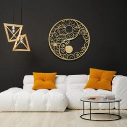 ying yang metal wall art laser cut metal signs spiritual mandala art gift for yoga lover 3