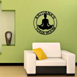yoga girl personalized metal name sign yoga studio decor gift for women 1