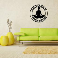 yoga girl personalized metal name sign yoga studio decor gift for women 2