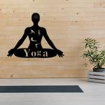 yoga meditation personalized metal name sign decor home gift for yoga lover 0