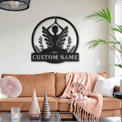 yoga meditation personalized metal name sign yoga room decor 1