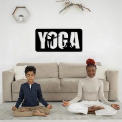yoga metal art laser cut metal sign decor room gift for yoga lover 1