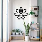 yoga pose metal sign laser cut metal signs lotus flower art decor gift for yoga lover 0