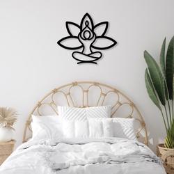 yoga pose metal sign laser cut metal signs lotus flower art decor gift for yoga lover 1