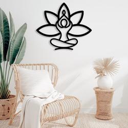 yoga pose metal sign laser cut metal signs lotus flower art decor gift for yoga lover 2