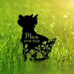 yorkshire terrier memorial stake custom metal sign 0