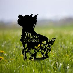 yorkshire terrier memorial stake custom metal sign 1