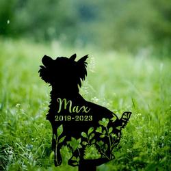 yorkshire terrier memorial stake custom metal sign 2