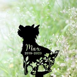 yorkshire terrier memorial stake custom metal sign 3