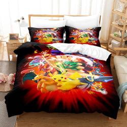 Pokemon Pikachu Cosplay Comforter Bedding Sets Duvet Cover Bed Sheets
