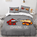 18311 among us cosplay 3 piece comforter bedding sets duvet cover bed sheets 0