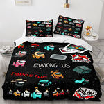 18313 among us cosplay 3 piece comforter bedding sets duvet cover bed sheets 0
