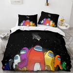 18317 among us cosplay 3 piece comforter bedding sets duvet cover bed sheets 0