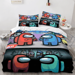 18319 among us cosplay 3 piece comforter bedding sets duvet cover bed sheets 0