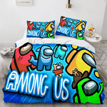 18321 among us cosplay 3 piece comforter bedding sets duvet cover bed sheets 0