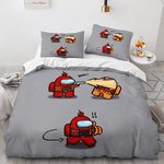 18323 among us cosplay 3 piece comforter bedding sets duvet cover bed sheets 0