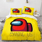 18327 among us cosplay 3 piece comforter bedding sets duvet cover bed sheets 0