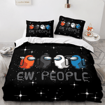 18329 among us cosplay 3 piece comforter bedding sets duvet cover bed sheets 0