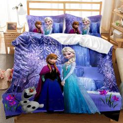 Cartoon Frozen Elsa Anna Bedding Set Quilt Duvet Cover Bed Sheets Sets