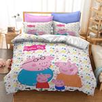 18821 cartoon peppa pig cosplay bedding set quilt duvet covers kids bed sets 0