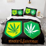 18937 420 weed plant 3 piece comforter bedding sets duvet cover bed sheets 0
