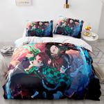 19029 demon slayer cosplay bedding set duvet covers comforter bed sheets 0