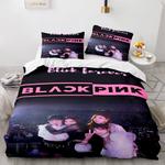 19051 3 piece blackpink cosplay bedding set duvet cover sets bed sheets 0