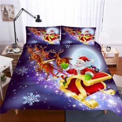 Christmas Santa Claus #13 Duvet Cover Quilt Cover Pillowcase Bedding Set Bed Home Decor