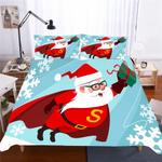 2019 christmas santa claus 7 duvet cover quilt cover pillowcase bedding set bed linen home decor 0