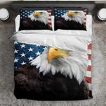3d american flag bald eagle quilt cover bedding set patriotic day gift bedding cover with 2 pillowcases 100 polyester 0