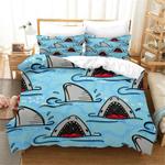 3d cartoon sharks mouth animal bedding set funny animal pattern gift bedding cover with 2 pillowcases 100 polyester 0