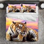 3d tiger animal bedding set wildlife animal tiger fans home decor bedding cover with 2 pillowcases 100 polyester 0