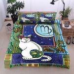 adorable cat virgo zodiac bedding set love cat pet bed set cat bedroom decoration birthday gift idea bedding cover with 2 pillowcases 100 polyester 0