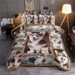 adorable corgi dog bedding cover pillow covers love corgi bedding set happy international dog day bedding cover with 2 pillowcases 100 polyester 0
