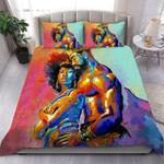 african couple love bedding set afro couple husband to wife gift bedding cover with 2 pillowcases 100 polyester 0