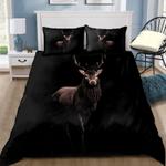 alone beautiful deer portrait bedding set deer animal lovers bedding cover with 2 pillowcases 100 polyester 0
