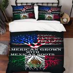american flag tree american grown with mexican roots be proud mexico usa lovers bedding cover with 2 pillowcases 100 polyester 1 0