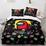 among us cosplay 3 piece comforter bedding sets duvet cover bed sheets 0