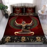 ancient egyptian queen bedding set egypt ankh gold pattern family gift bedding cover with 2 pillowcases 100 polyester 0