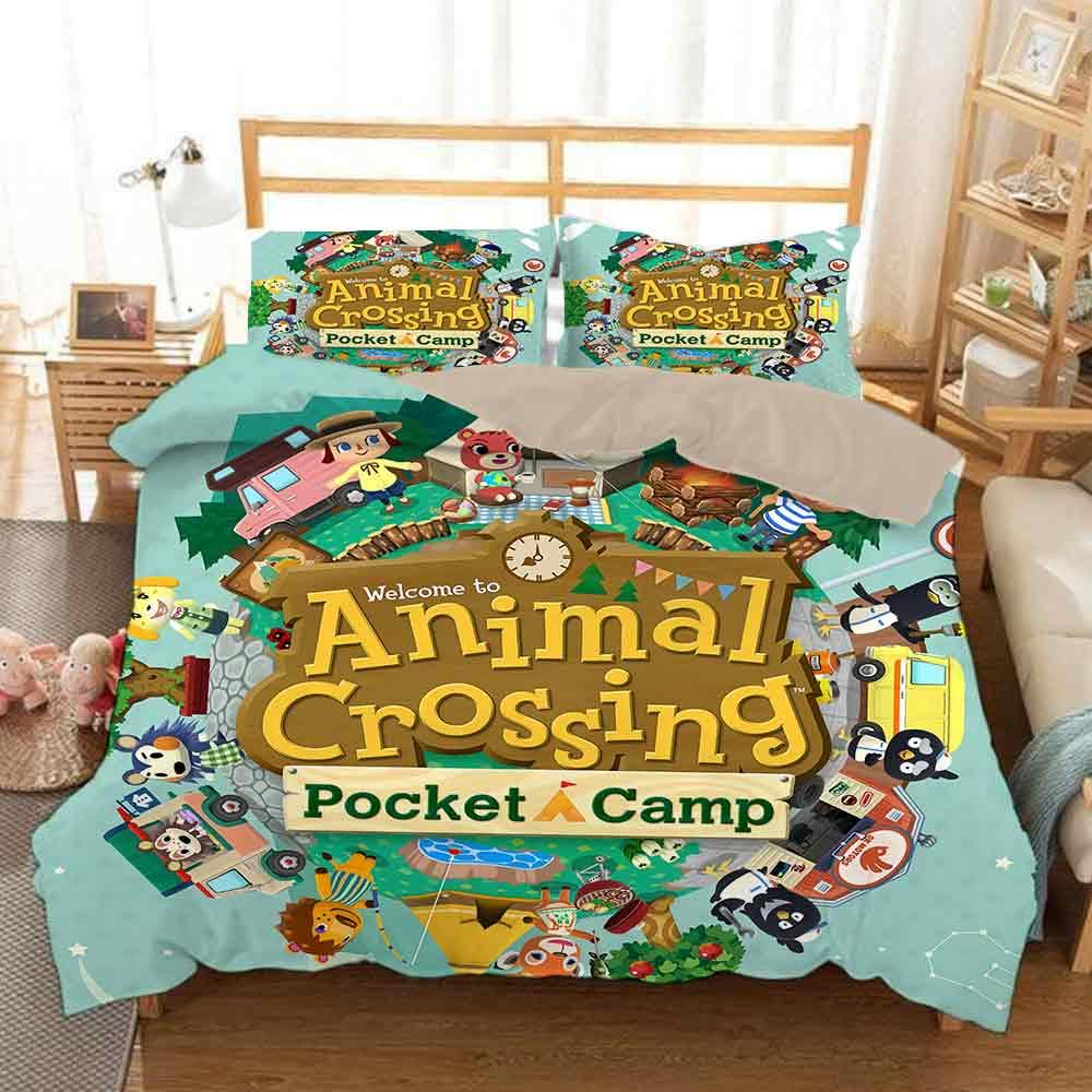 Animal Crossing Tom Nook #8 Duvet Cover Quilt Cover Pillowcase Bedding Set Bed Home Decor animal crossing tom nook 8 duvet cover quilt cover pillowcase bedding set bed linen home decor 0