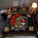 aztec eagle skull warrior all over printed bedding set indian gift bedding cover with 2 pillowcases 100 polyester 0