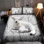 baby sheep concrete crack comforter set farm animals lamb sheep lover bedding cover with 2 pillowcases 100 polyester 0