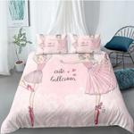 ballet dancing girl comforter set cute ballerina dancer daughter gift bedding cover with 2 pillowcases 100 polyester 0
