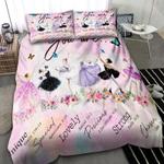 ballet girl bedding set lovely barbie doll you are precious for daughter bedding cover with 2 pillowcases 100 polyester 0