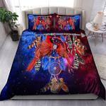 beautiful cardinal birds dreamcatcher bedding set holiday christmas gift bedding cover with 2 pillowcases 100 polyester 0