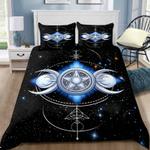 beautiful galaxy wicca sun and moon bedding set wicca space lovers bedding cover with 2 pillowcases 100 polyester 0